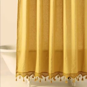 Anthropologie tasseled Antioch shower curtain
